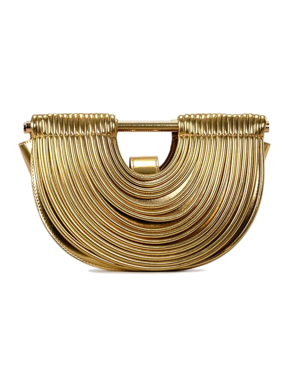 Gold Metallic Semi-Circle Evening Clutch